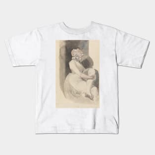 Study of a Seated Woman by Henry Fuseli Kids T-Shirt